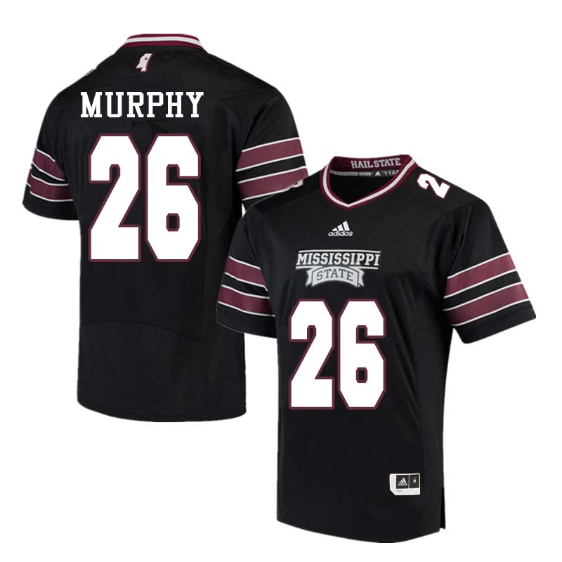 Men #26 Alec Murphy Mississippi State Bulldogs College Football Jerseys Sale-Black